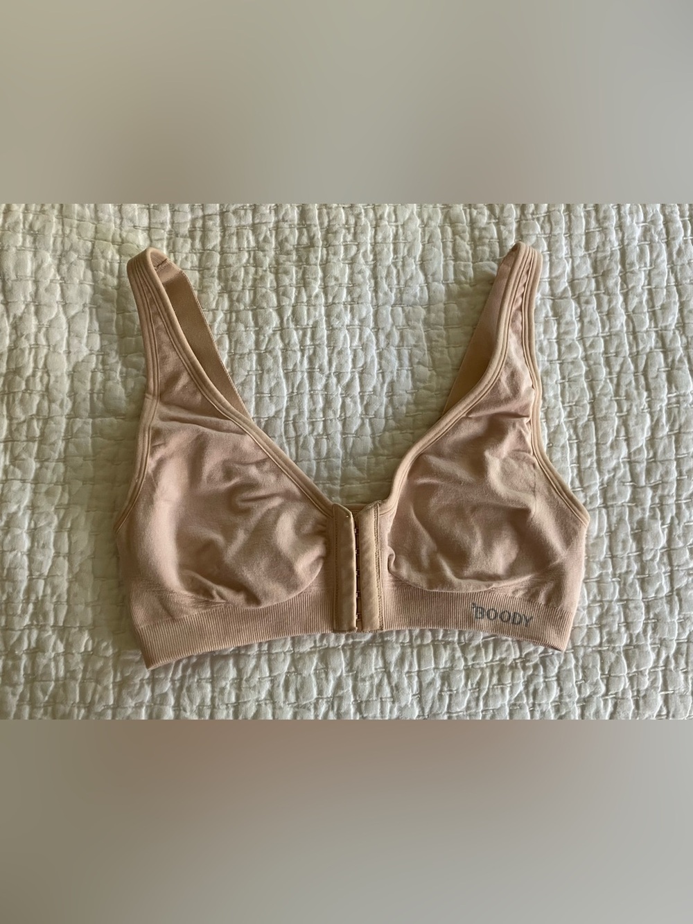Boody front closure bralette size small nude color